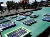 Solar Cars on start line